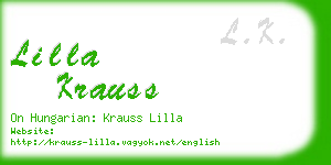 lilla krauss business card